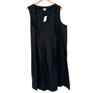 New J. Jill Love Linen Black Linen Sleeveless Dress Size 2X